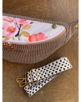 Sac Banane Zoé "Velours Taupe"