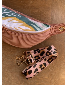 Sac Banane Zoé "Velours Rose"