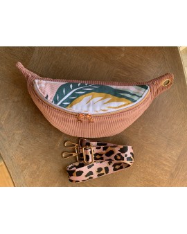 Sac Banane Zoé "Velours Rose"