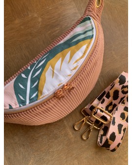 Sac Banane Zoé "Velours Rose"