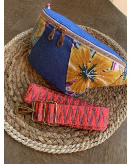 Sac Banane Zoé Jeans "Tropic Rose"