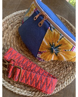 Sac Banane Zoé Jeans "Tropic Rose"