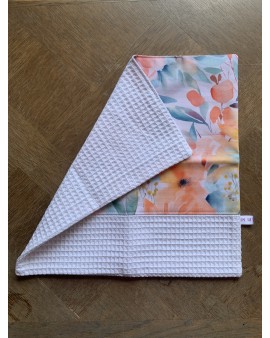 Serviette de table "Fleurs oranges"