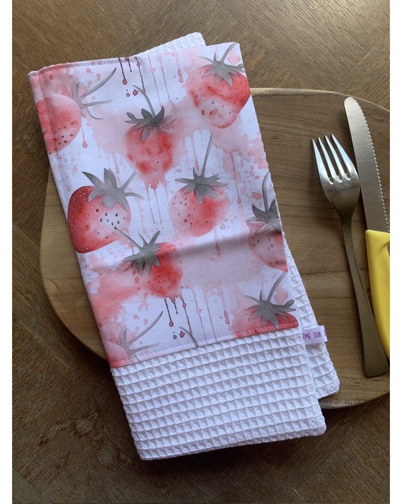 Serviette de table "Fraises"