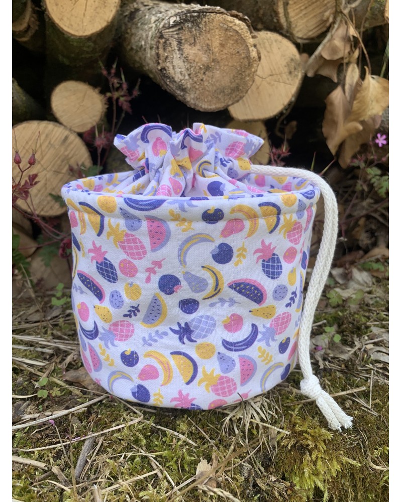 Pochon rond "Adèle" Fruits