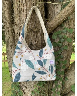 Sac à main Léa "Fleurs Bleues"