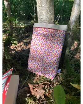 Pochette à livre de poche "Goutte Rose Violet Orange"