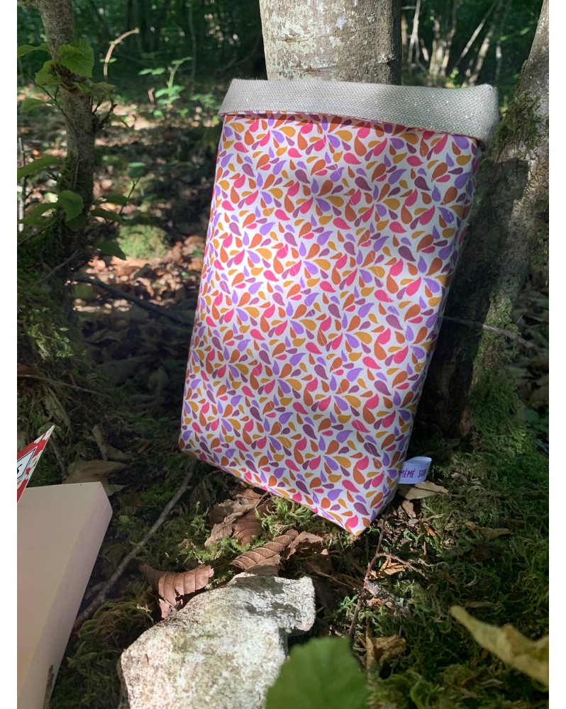 Pochette à livre de poche "Goutte Rose Violet Orange"