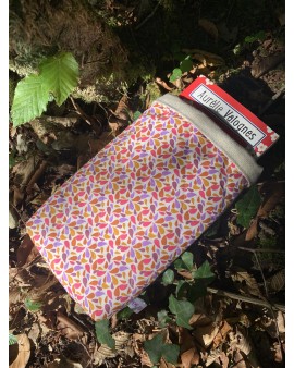 Pochette à livre de poche "Goutte Rose Violet Orange"