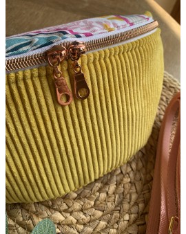 Sac Banane Zoé "Velours Jaune"