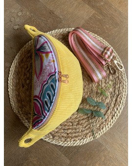 Sac Banane Zoé "Velours Jaune"