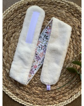 Bandeau de soin "Petites feuilles roses"