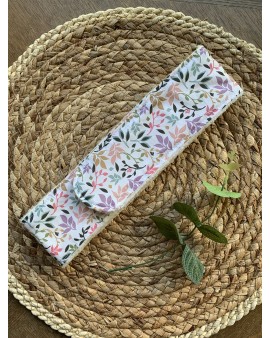 Bandeau de soin "Petites feuilles roses"