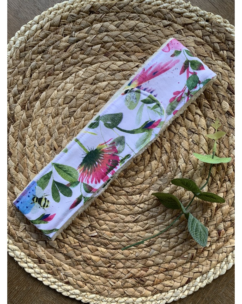 Bandeau de soin "Fleurs roses"