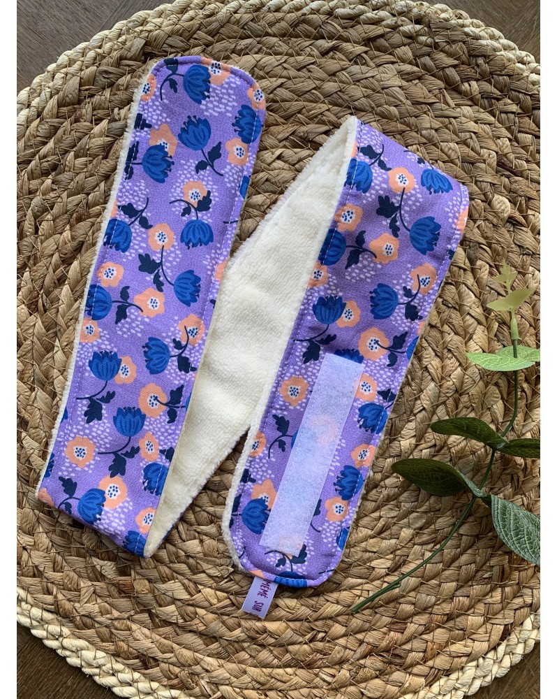 Bandeau de soin "Fleurs bleues"