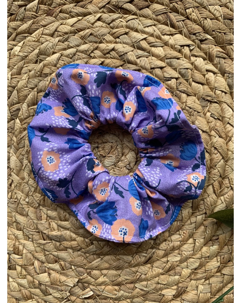 Chouchou "Fleurs bleues"