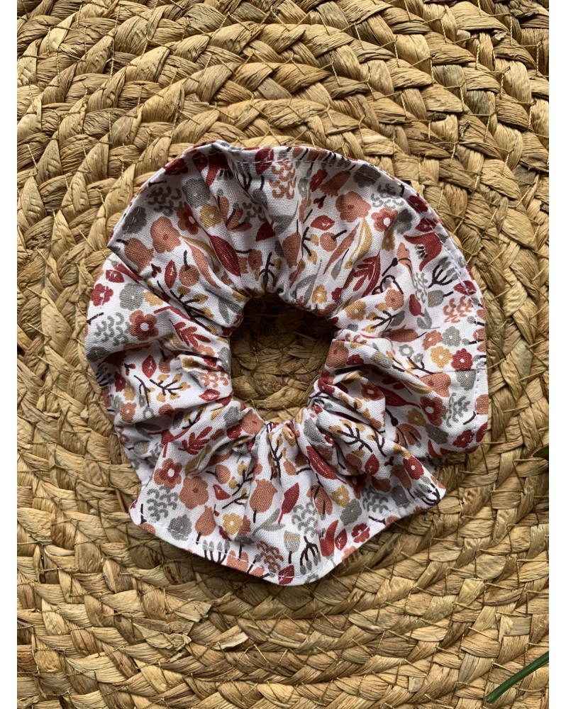 Chouchou "Petites fleurs rouges"