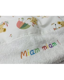 A PERSONNALISER : Serviette bavoir élastique (dès 18 mois)