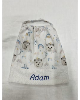 A PERSONNALISER : Serviette bavoir élastique (dès 18 mois)