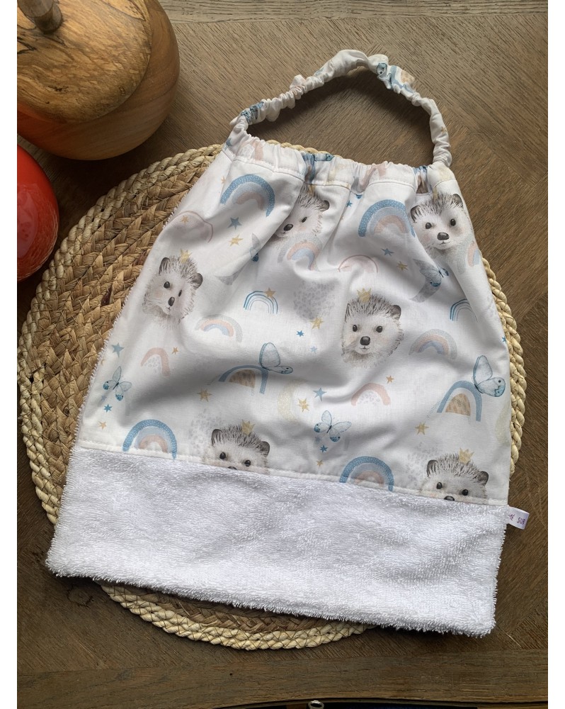Serviette bavoir élastique "Loutre"