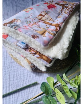 Douillette - Petit Plaid "Animaux Boho Forêt"