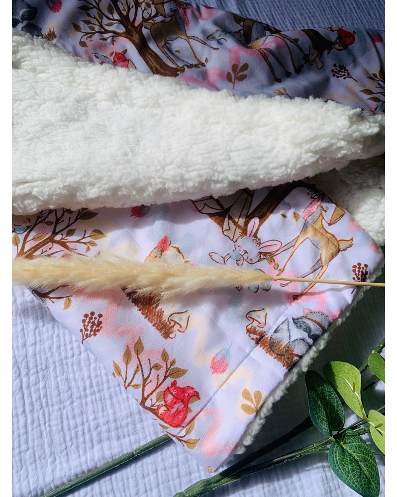 Douillette - Petit Plaid "Animaux Boho Forêt"