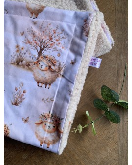 Douillette - Petit Plaid "Mouton et Lapin"