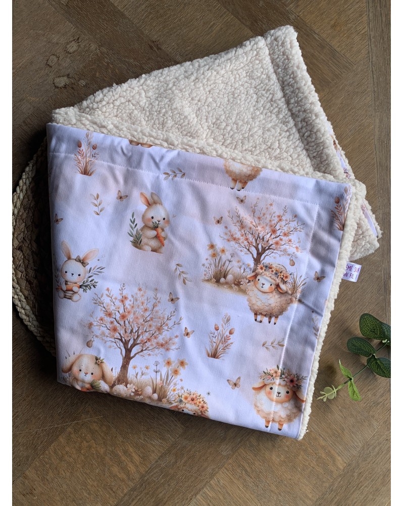 Douillette - Petit Plaid "Mouton et Lapin"