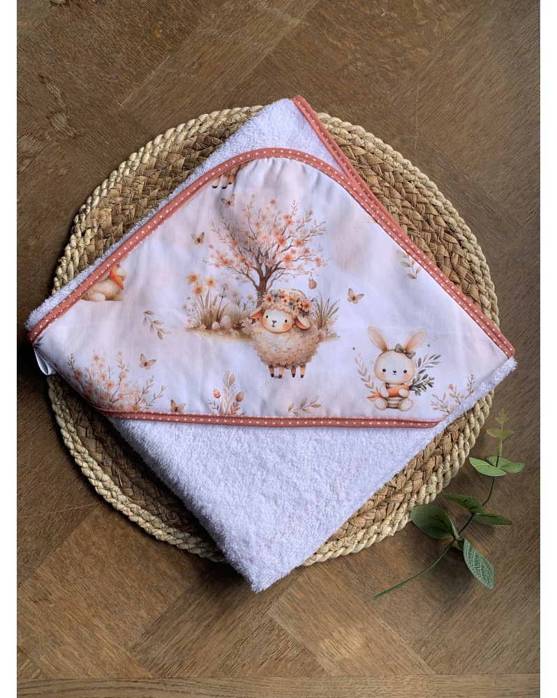 Cape de bain bébé Mouton et Lapin