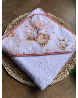 Cape de bain bébé Mouton et Lapin