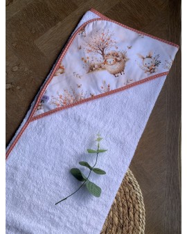 Cape de bain bébé Mouton et Lapin