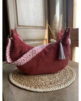 Sac Demi Lune "June" Rouge...