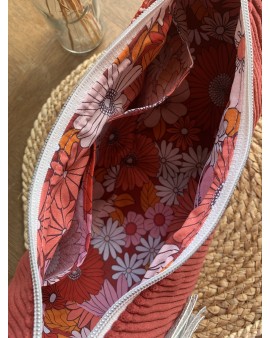 Sac Demi Lune "June" Rouge brique