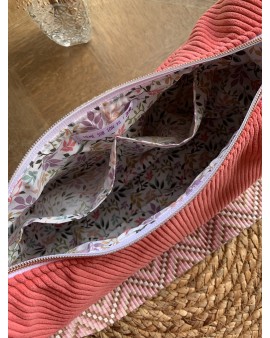 Sac Demi Lune "June" Rose bonbon