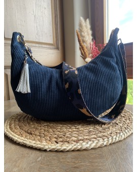 Sac Demi Lune "June" Bleu...