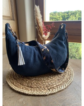 Sac Demi Lune "June" Bleu Marine