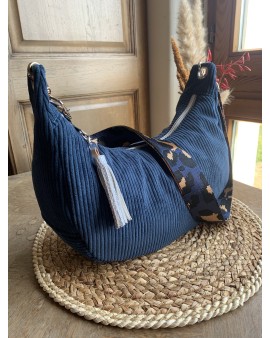Sac Demi Lune "June" Bleu Marine