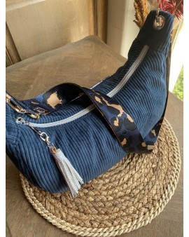 Sac Demi Lune "June" Bleu Marine