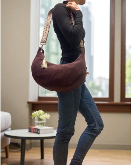 Sac Demi Lune "June" Prune
