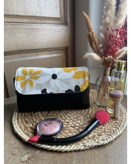 Trousse à maquillage Jade "Flowers Jaune"