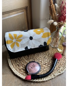 Trousse à maquillage Jade "Flowers Jaune"