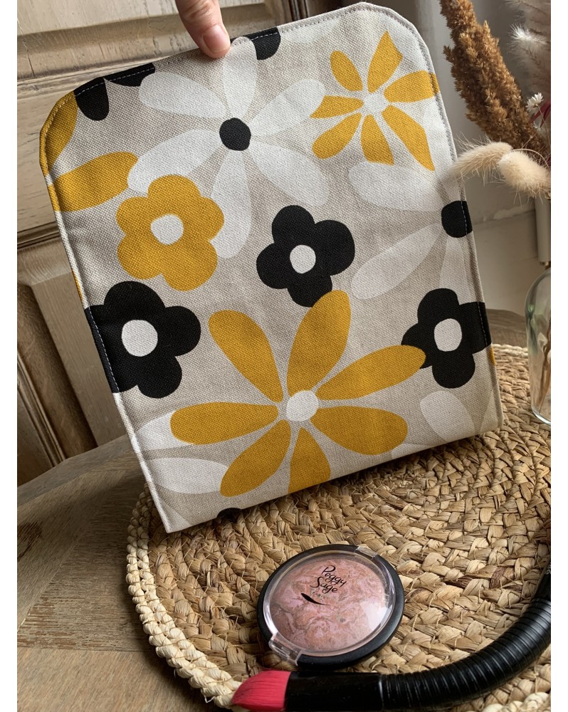 Trousse à maquillage Jade "Flowers Jaune"