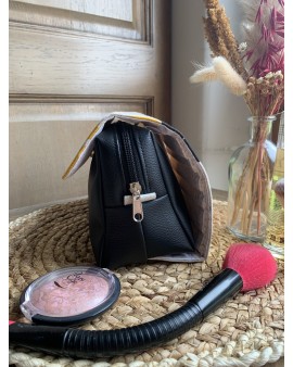 Trousse à maquillage Jade "Flowers Jaune"