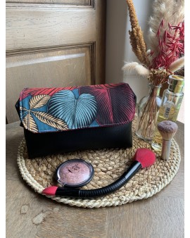 Trousse à maquillage Jade "Feuilles Rouges"