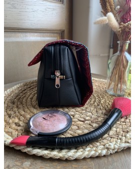 Trousse à maquillage Jade "Feuilles Rouges"