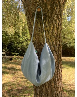 Sac fourre-tout demi lune "Lila" Jeans claire