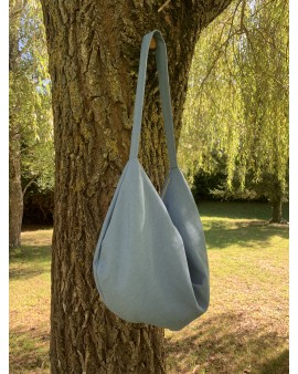 Sac fourre-tout demi lune "Lila" Jeans claire