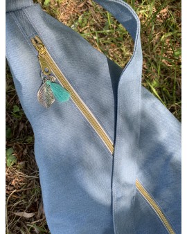 Sac fourre-tout demi lune "Lila" Jeans claire