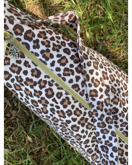 Sac fourre-tout demi lune "Lila" Léopard