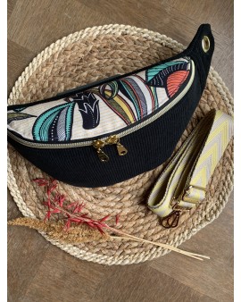 Sac Banane Zoé "Velours Noir"